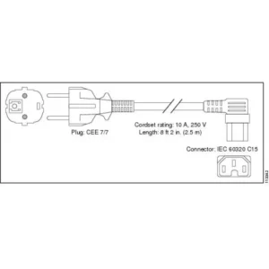 Кабель Cisco CAB-AC10A-90L-EU