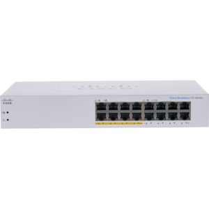 Cisco CBS110-16PP-EU — Коммутатор неуправляемый 16xGbE 32 Гбит/с PoE 64 Вт