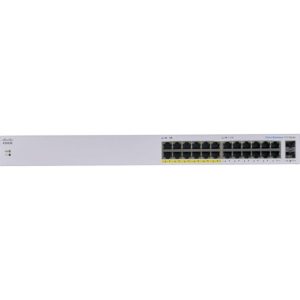 Cisco CBS110-24PP-EU — Коммутатор неуправляемый 24xGbE 2x combo SFP 48 Гбит/с PoE 100 Вт