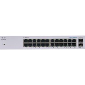 Cisco CBS110-24T-EU — Коммутатор неуправляемый 24xGbE 2x combo SFP 48 Гбит/с