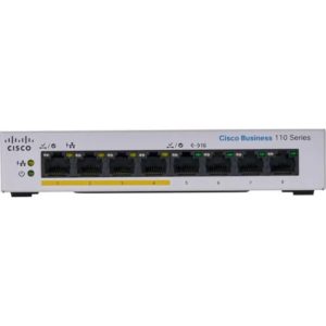 Cisco CBS110-8PP-D — Коммутатор неуправляемый 8 x GbE 16 Гбит/с PoE 32 Вт